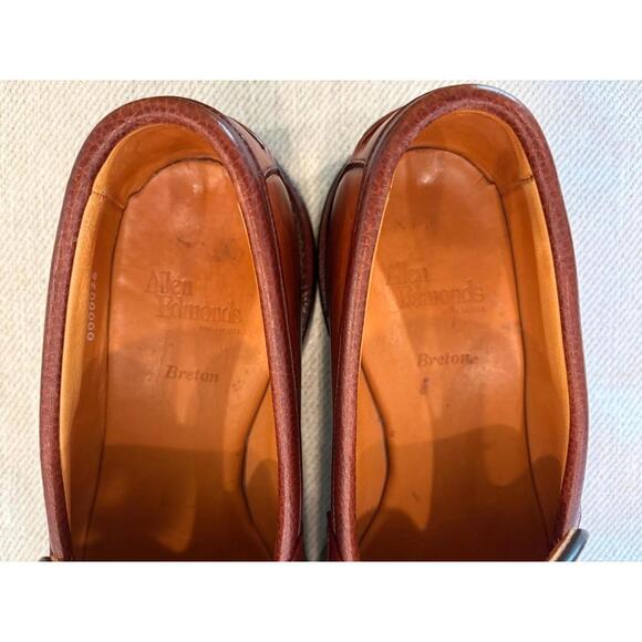 Allen Edmonds BRETON Penny Loafers 8 D Chili Brown Split Toe Leather Shoes USA - Picture 8 of 8